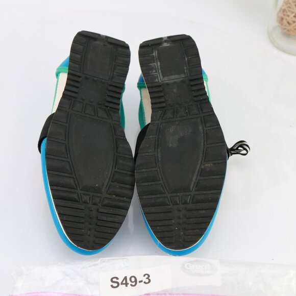 Steve Madden Womens Arctic Sneaker Size 7.5 Blue Red Green Casual Shoe Cutouts - Picture 9 of 11